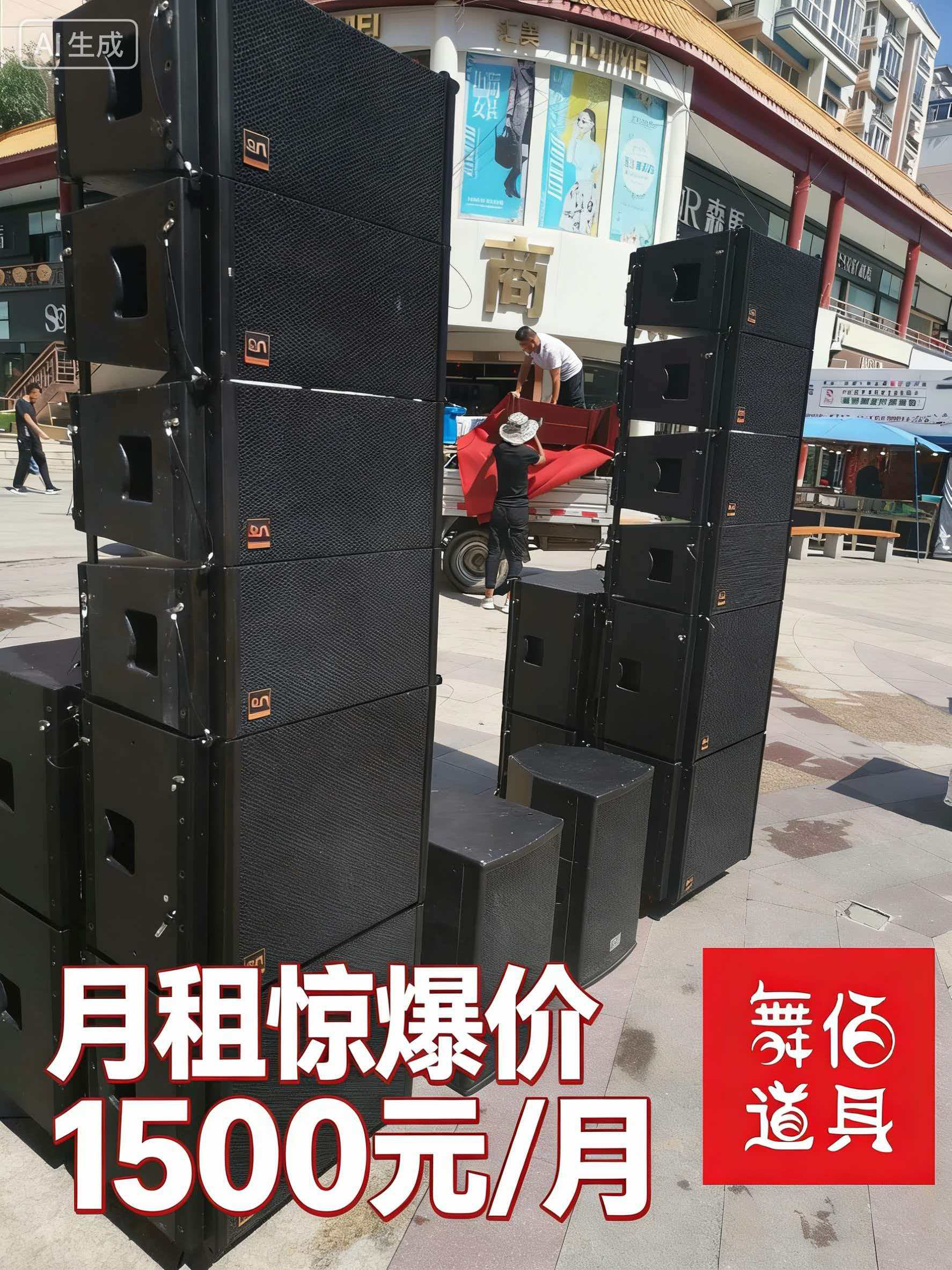 单十有源线阵音响（8+4）